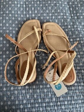 a new day Braided Tan Strappy Women's Sandals
